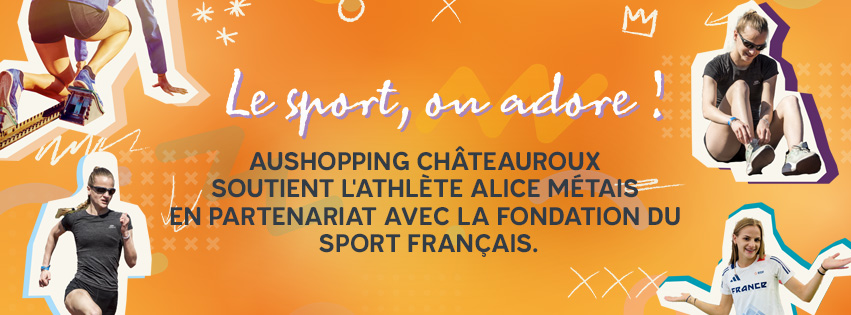 Mécénat sportif centre commercial aushopping Chateauroux athlétisme Alice Metais