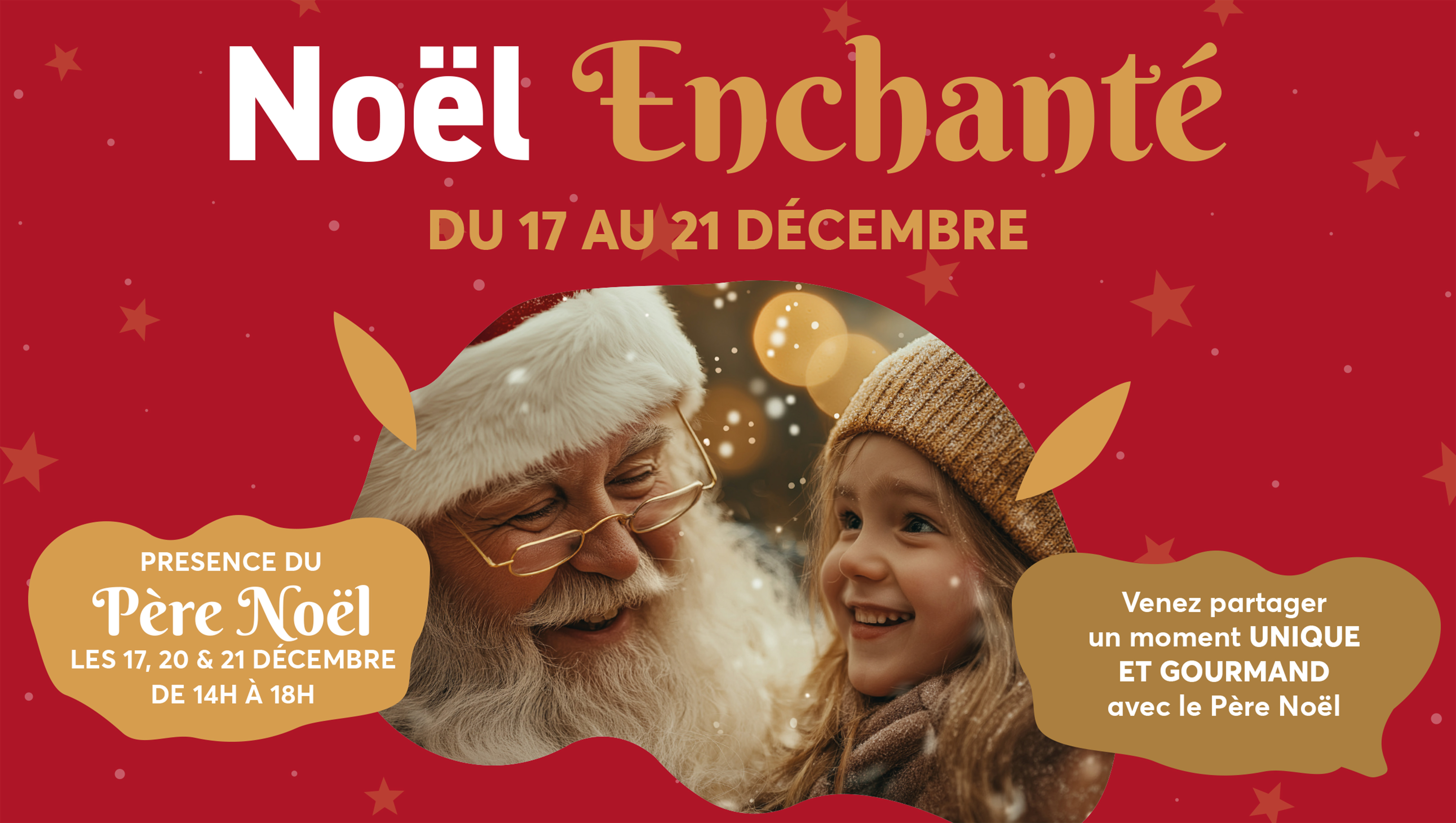 Venez rencontrer le Père Noël di 17 au 21 décembre dans votre centre commercial aushopping chateauroux